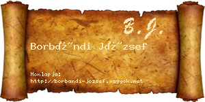 Borbándi József névjegykártya